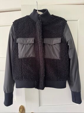 Upwest Black Sherpa Bomber Jacket